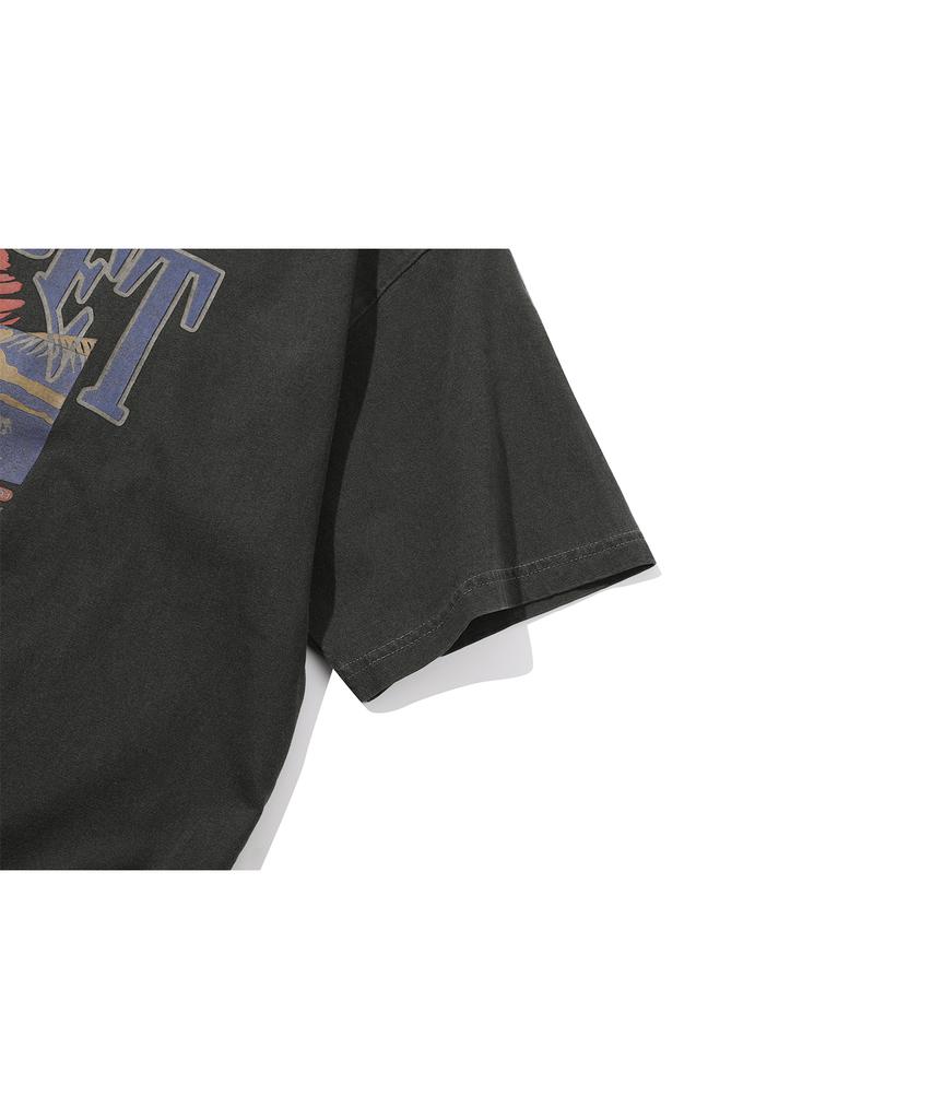 CPGN STUDIO Sunset Running Pigment Short Sleeve T-Shirt Smoke Black