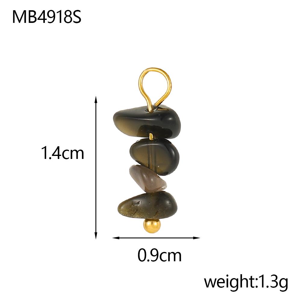 CARLIDANA Rainbow Color Beaded Charm Natural Stone Pendant Beads with Nine Needle Pin for Necklace Earrings DIY Jewelry Making