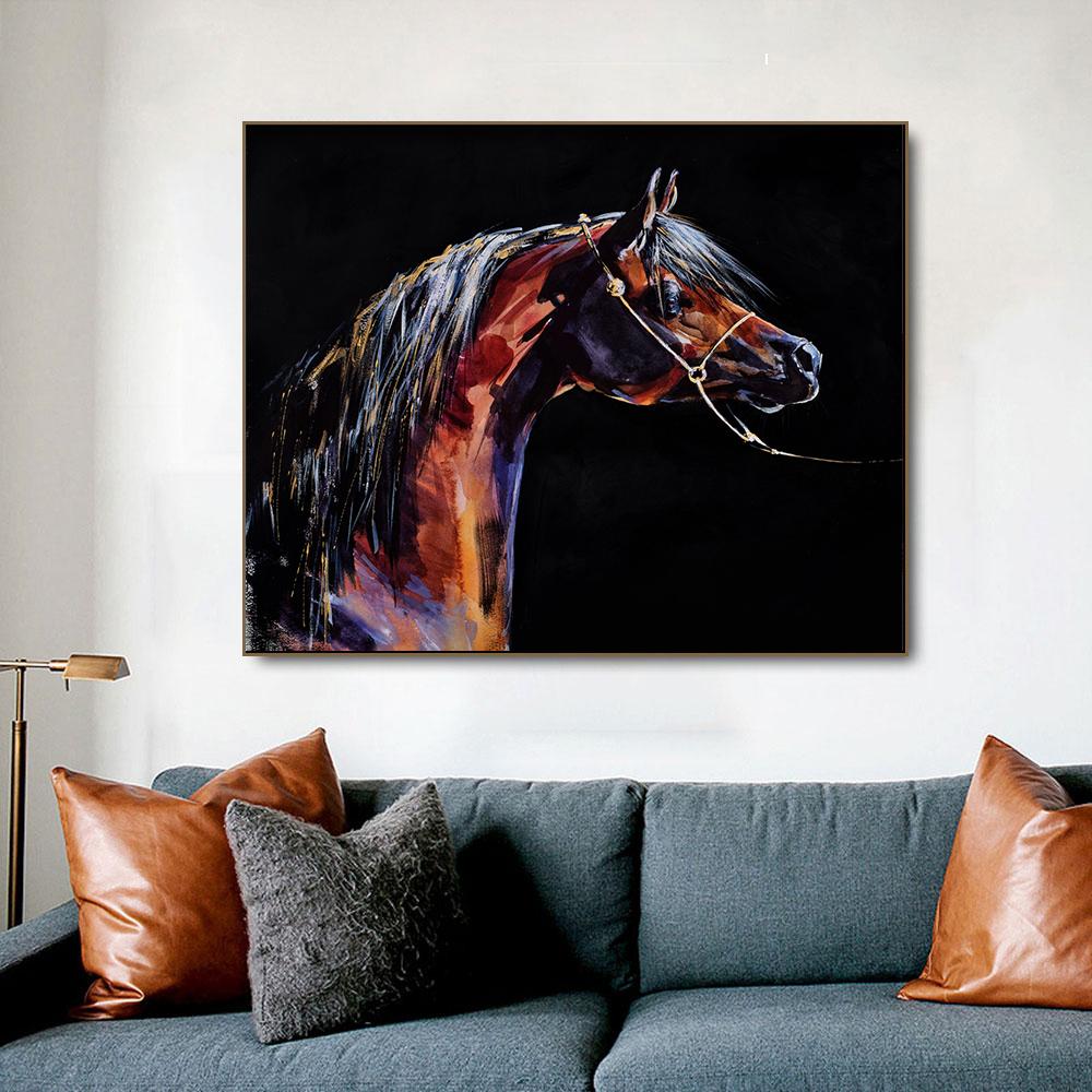 Obrazy koni arabskich, białe luksusowe konie dworskie, plakaty na płótnie ze zwierzętami do salonu, wystrój gabinetu, ściana artystyczna, bez ram