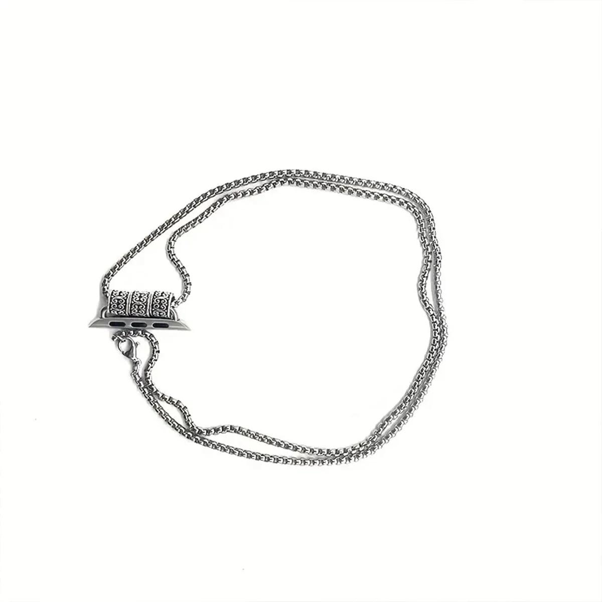 

1pc Suitable for Apple Ultra new single row thick metal watch strap 70cm&S