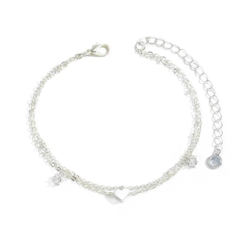 Comfortable Wear Adjustable Alloy Anklet for Women Featuring Layer Chains Butterfly Charm Beachwear Jewelry Gifts