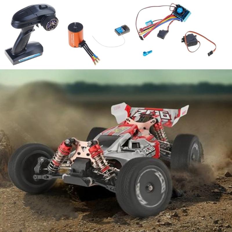Durable R/C Brushless ESC & Brushless Motor ESC Steering Servos 3CH Transmitter for WLtoy 144001 1:12 1:14 RC Off-road