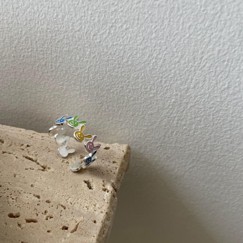 Rabbit Adjustable Fashionforward Design Ring For Women Highquality Copper Material