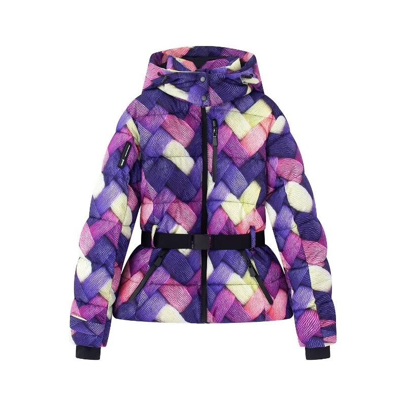 Women's autumn and winter new multi-color ski series tunic hooded cotton jacket