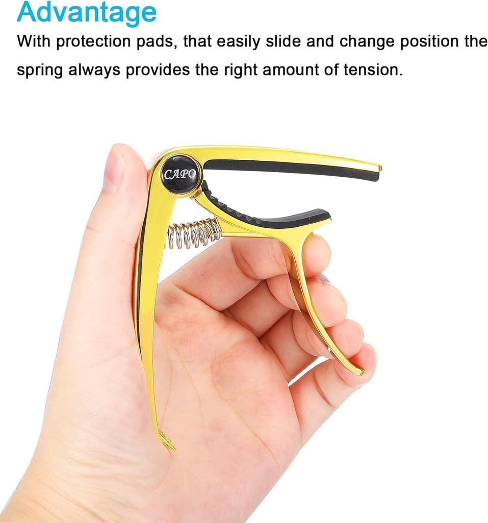 Exclusive Guitar Capo Tast One Touch Guitar Capo Acoustic Guitar Electric Guitar Capo Tast for Electric Guitar Folk Guitar Ukulele Zinc Alloy [Amazon