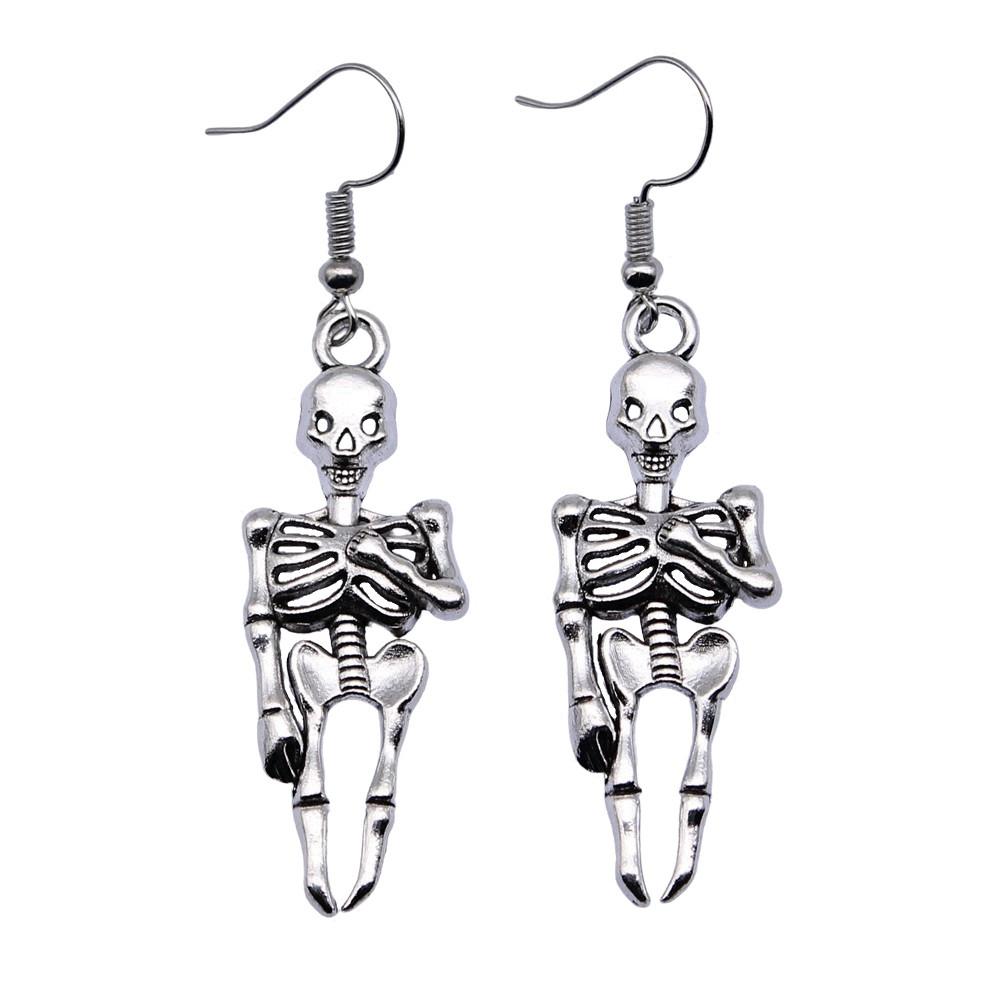 Halloween Charm Dangle Earrings Gothic Crescent Drop Earrings Dark Witchy Occult Jewelry