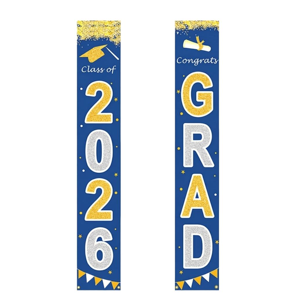 Graduation Class Decoration Door Flag Hanging Flag Graduation Party Decoration Supplies