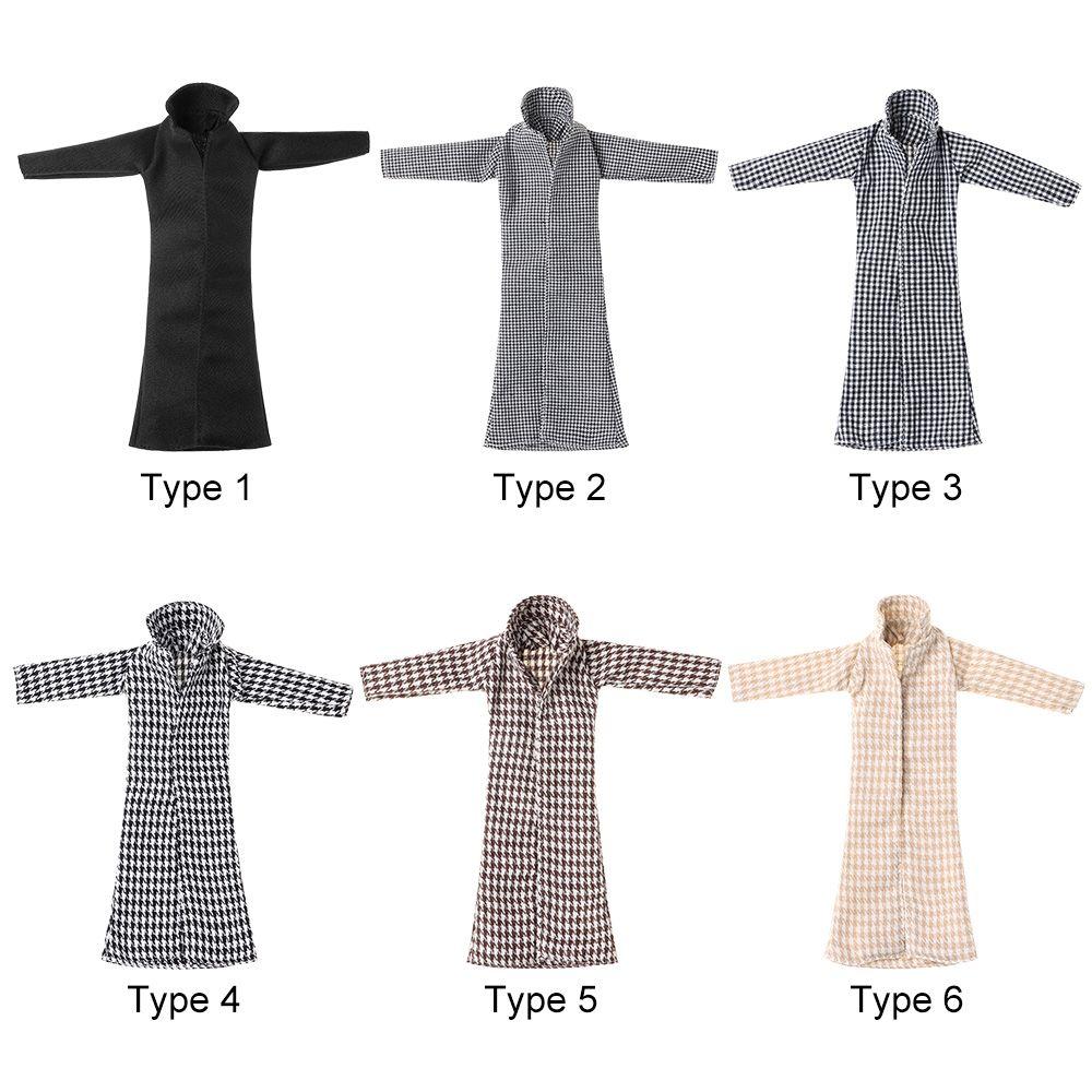 Winter Outfits Dress Up Game Dolls Accessories Toy Clothes Doll Plaid Overcoat Mini Parka Coat