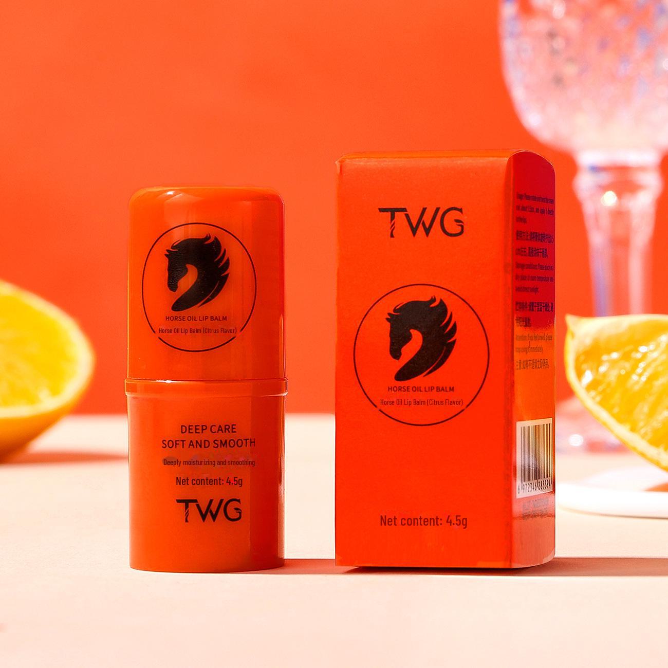 

Бальзам для губ TWG Lanolin & Squalane Honey Lip Balm - Зимнее увлажнение для студентов Horse Oil (Citrus Flavor)