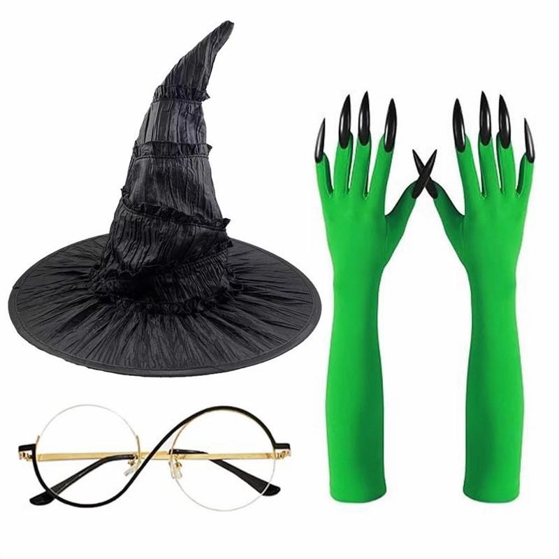 Lolita Witch Hat With Ruffles Halloween Costume Party Cosplay Accessory
