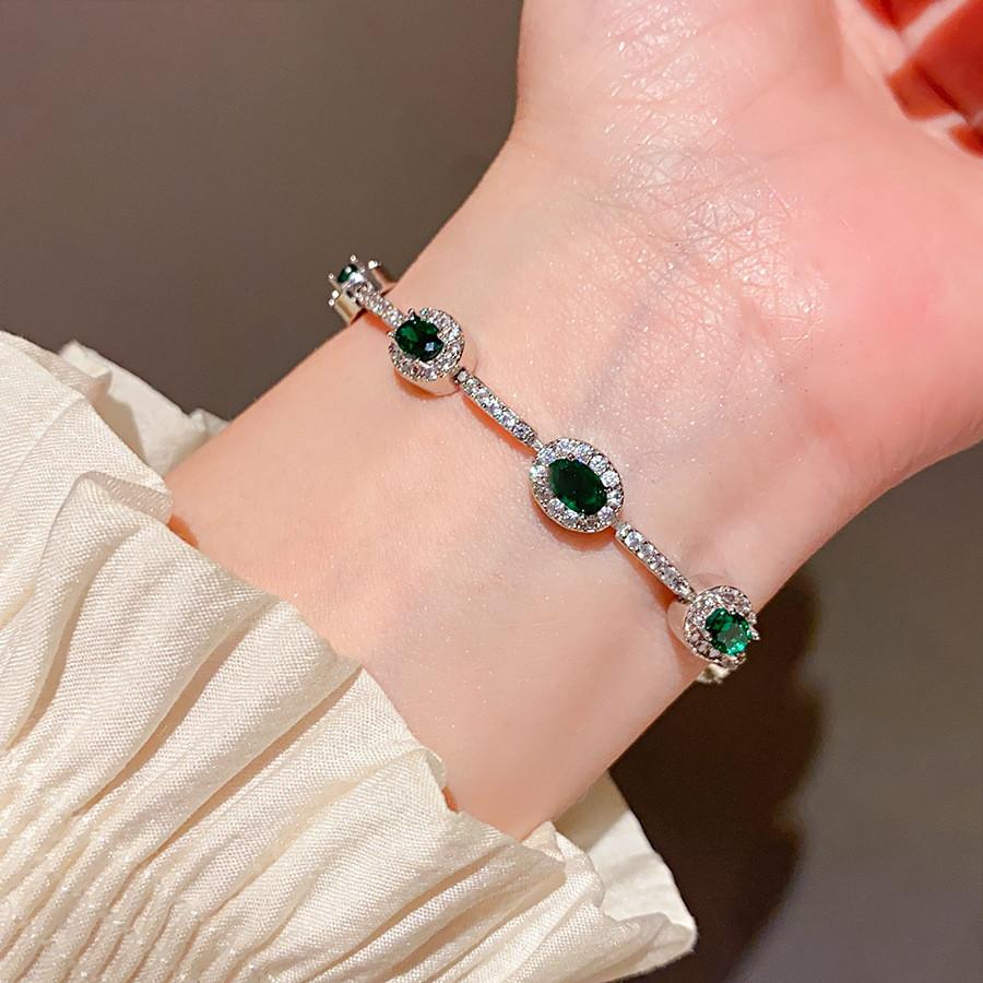 Geometric Zircon Pull Apart Bracelet With Cubic Zirconia For Women Fashion Accessory