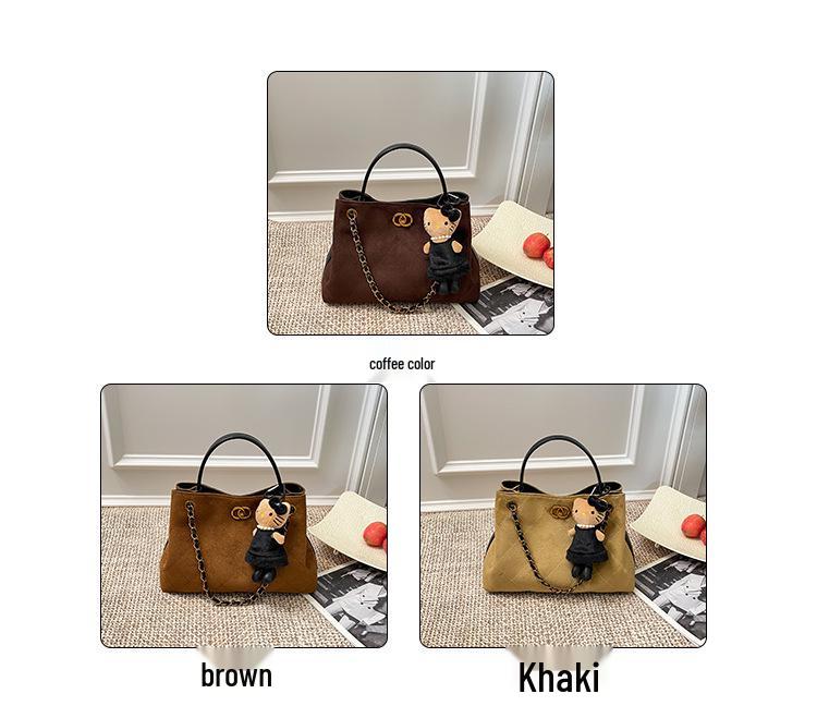 Handheld Frosted Chain Bag for Women - 2025 Large-Capacity Shoulder Crossbody with High-End Style