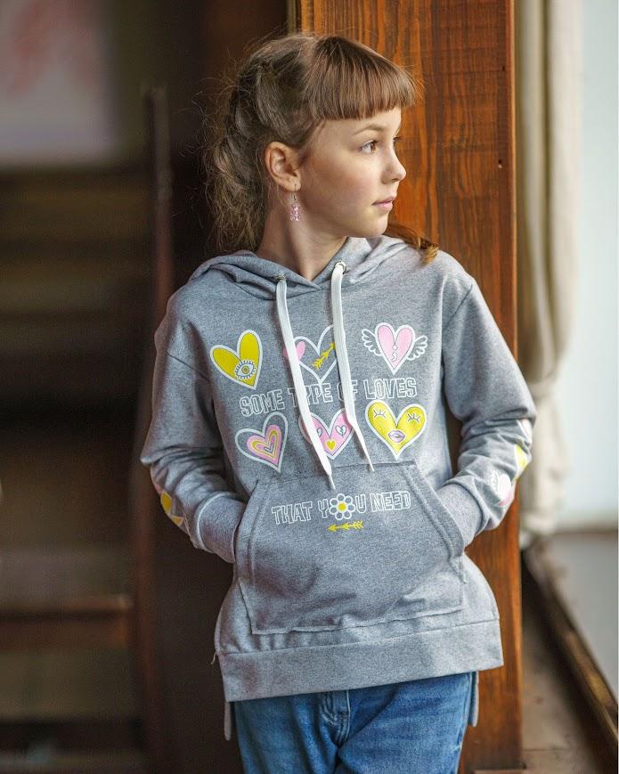 Stylish Girls’ Hoodie – Comfortable Fit & Quality Material, Any Season, 6161-057-33-5 HC