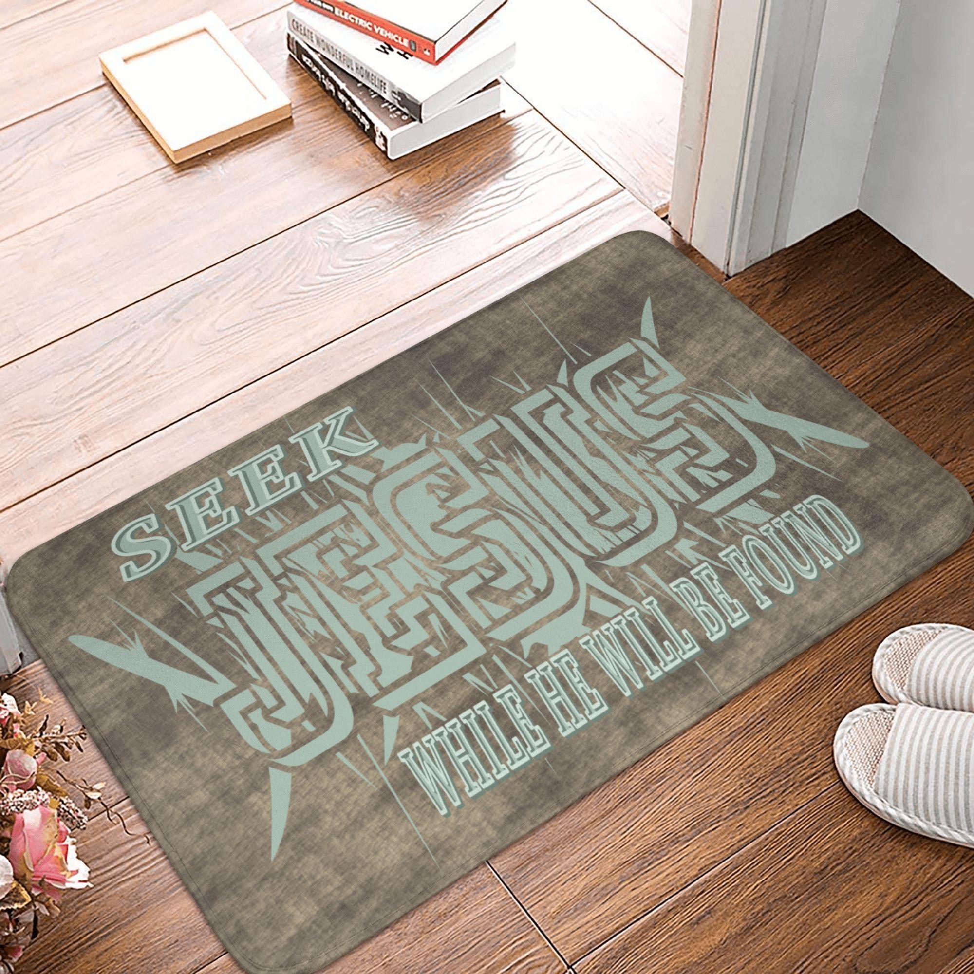 

Jesus Fish Doormat Non-Slip Bath Kitchen Mat Toilet Floor Door Entrance Carpet Rug 40cmx60cm