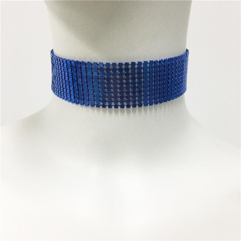 Evropské a americké doplňky Kovové flitrové párty Exagerovaný náhrdelník Šperky Hudební párty Punk Hip-hop Kovový choker