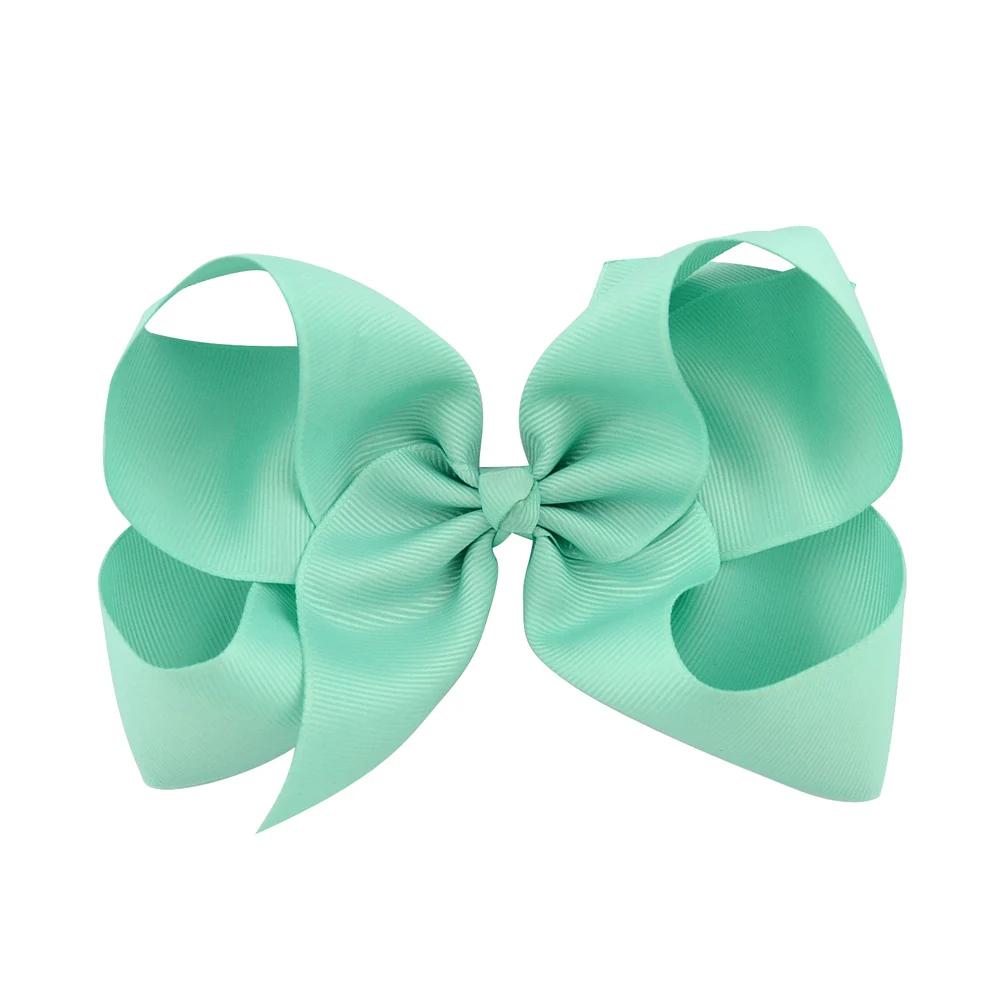 BABY BOWS 1Pcs 6inch Solid Colors Grosgrain Ribbon Hair Clips for Girls Large Hairpins Boutique Barrettes Kids Hair Accessories
