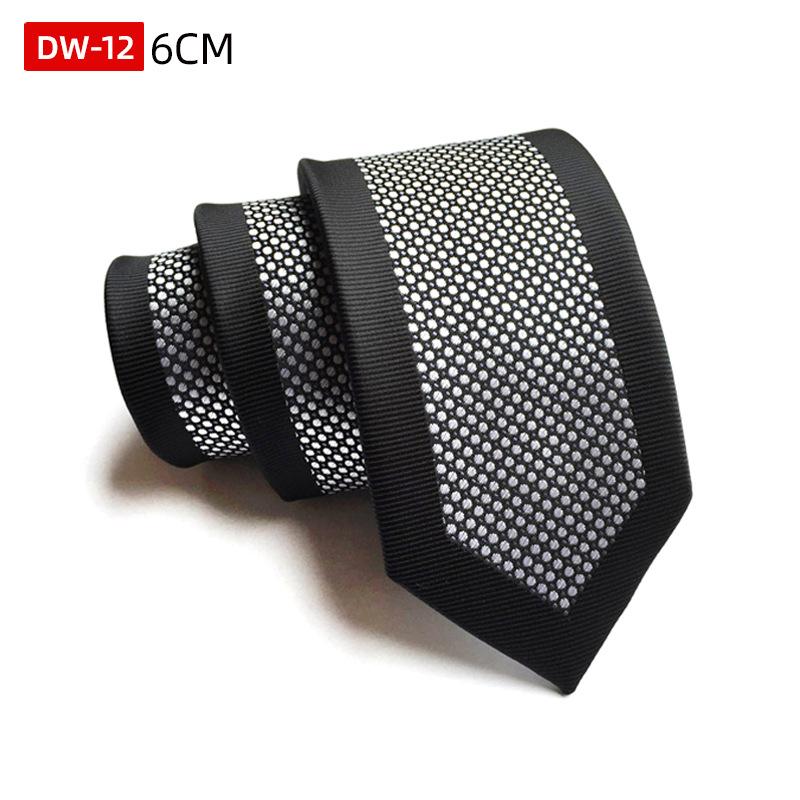 Spersonalizowany Krawat Modowy, Poliestrowy Jedwabny Żakardowy Wąski Krawat Pozycjonujący 6 cm