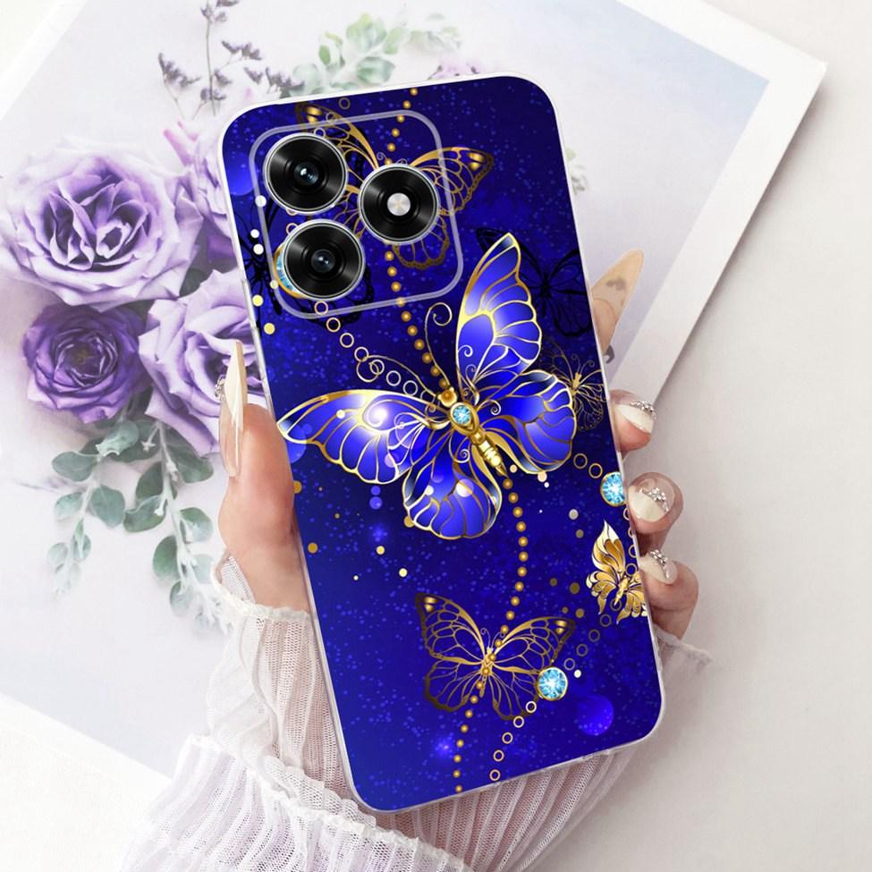 Etui na Honor X5C Plus Pokrowiec Przezroczysty Luksusowy Uroczy Kot Moda Motyl Fajny Malowany Obudowa Na Honor X5cPlus