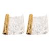 A44Z-2Pcs Table Runner, Sparkling Polyester Tulle Ribbon Roll With Gold Foil,Birthday Party Wedding Christmas Decor