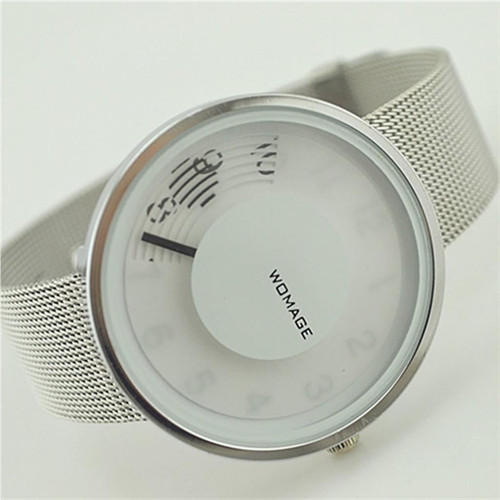 ZooooM Analog Wristwatch Unique Design Dial Casual Fashion Accessory For Men Women (white) ZM-2TOWDOKE-WH