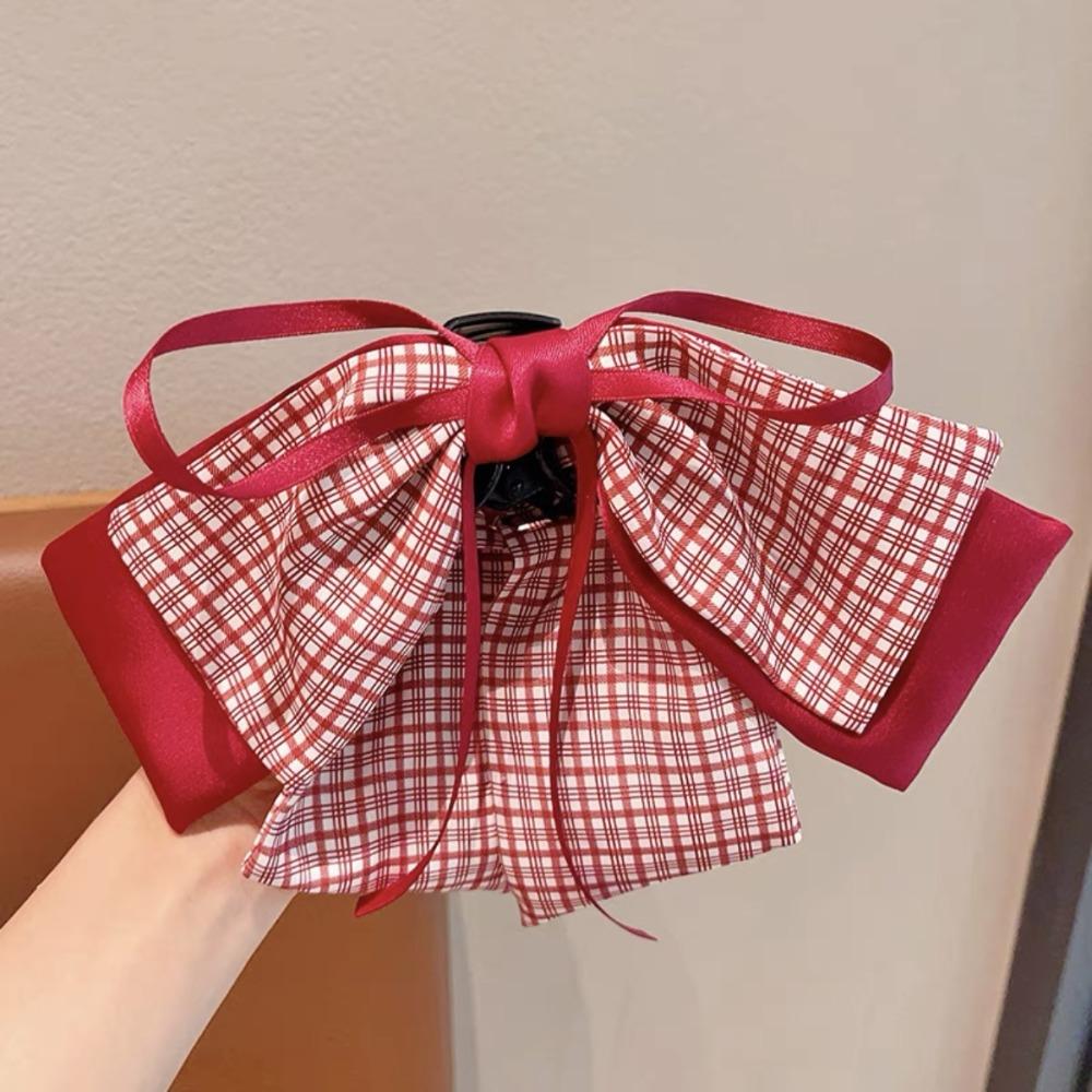 Bow Ponytail Buckle Clip Korean Style Princess Hair Claw Cute Sweet Bow Hair Clip  Girls