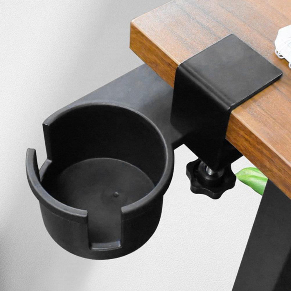 Desk Side Holder Clip Rotary Cup Support For Water Bottle Can Cup Fixing Stand Non-Slip Base Tabletop Supplies Beverage Holder