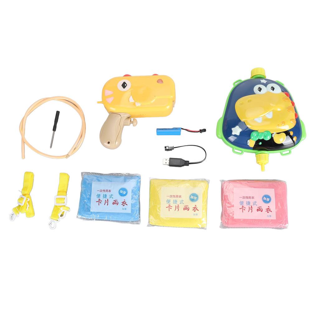 Water Shooting Toy for Kids 1000ml Capacity Backpack Cartoon Electric Water Sprayer for Outdoor Camp