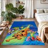 Anti‑Slip Crystal Velvet Floor Rug, Scooby Doo Design Carpet for Indoor Living Bedroom Home Decoration