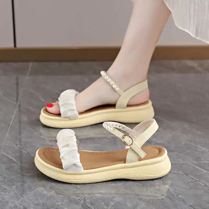 Fashion Normal Leather Outdoor Sandal Women Summer Slippers For Womans Shoes Women Trainer Sneakers Sport Brand Name Sapatenes