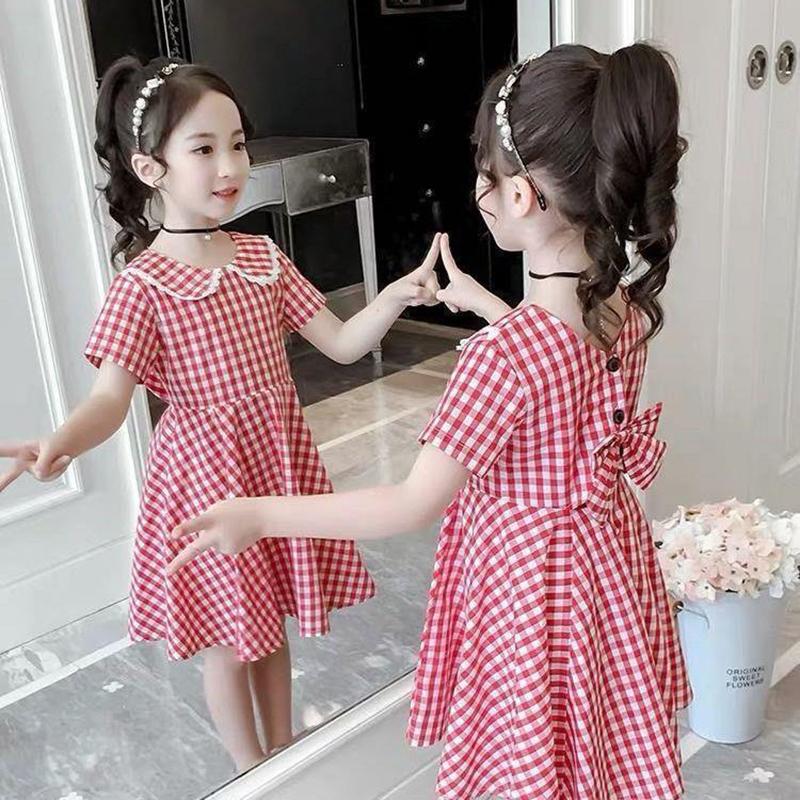 Big Girl Bowtie Dress Summer Girl Stripe Dresses Girls Costume for Kids Clothing Princess Dress