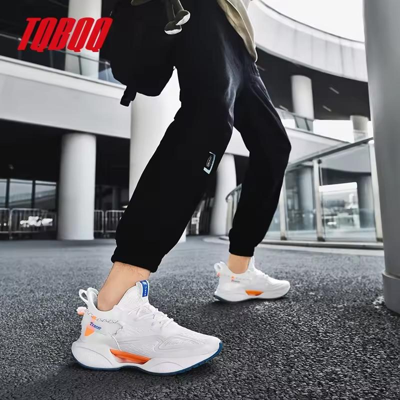 Carbon Plate Running Shoes for Men Lightweight Breathable Hollow Sports Sneakers