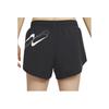 Nike Pantalones cortos casuales de fitness para mujer de secado rápido, transpirables, con estampado de logo y cordones, color negro DD5972-045