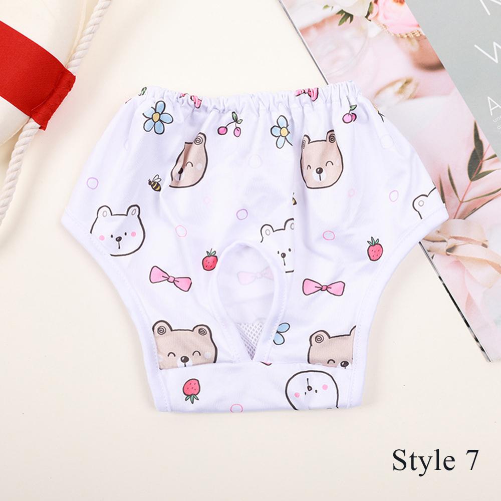 

Физиологические штаны для домашних животных, впитывающие подгузники для собак, узор, нижнее белье для домашних животных, дышащая многоразовая одежда для собак, эластичные штаны для щенков S