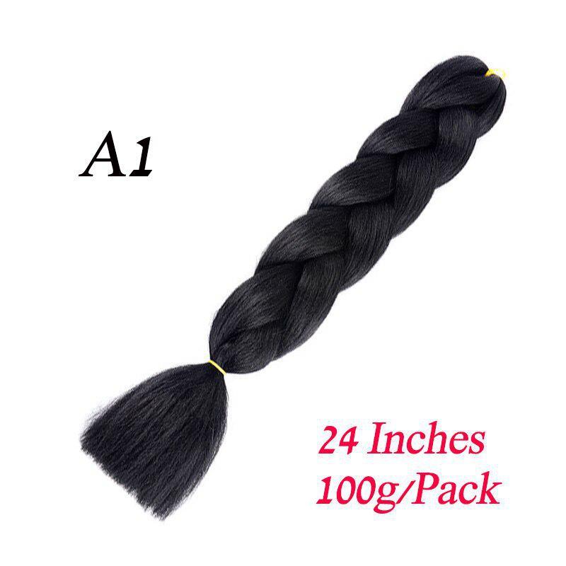 

1 упаковка синтетических волос для плетения Ombre, наборы волос Jumbo Braid Hair для женщин, оптовая продажа, прическа своими руками, сине-серый чёрный