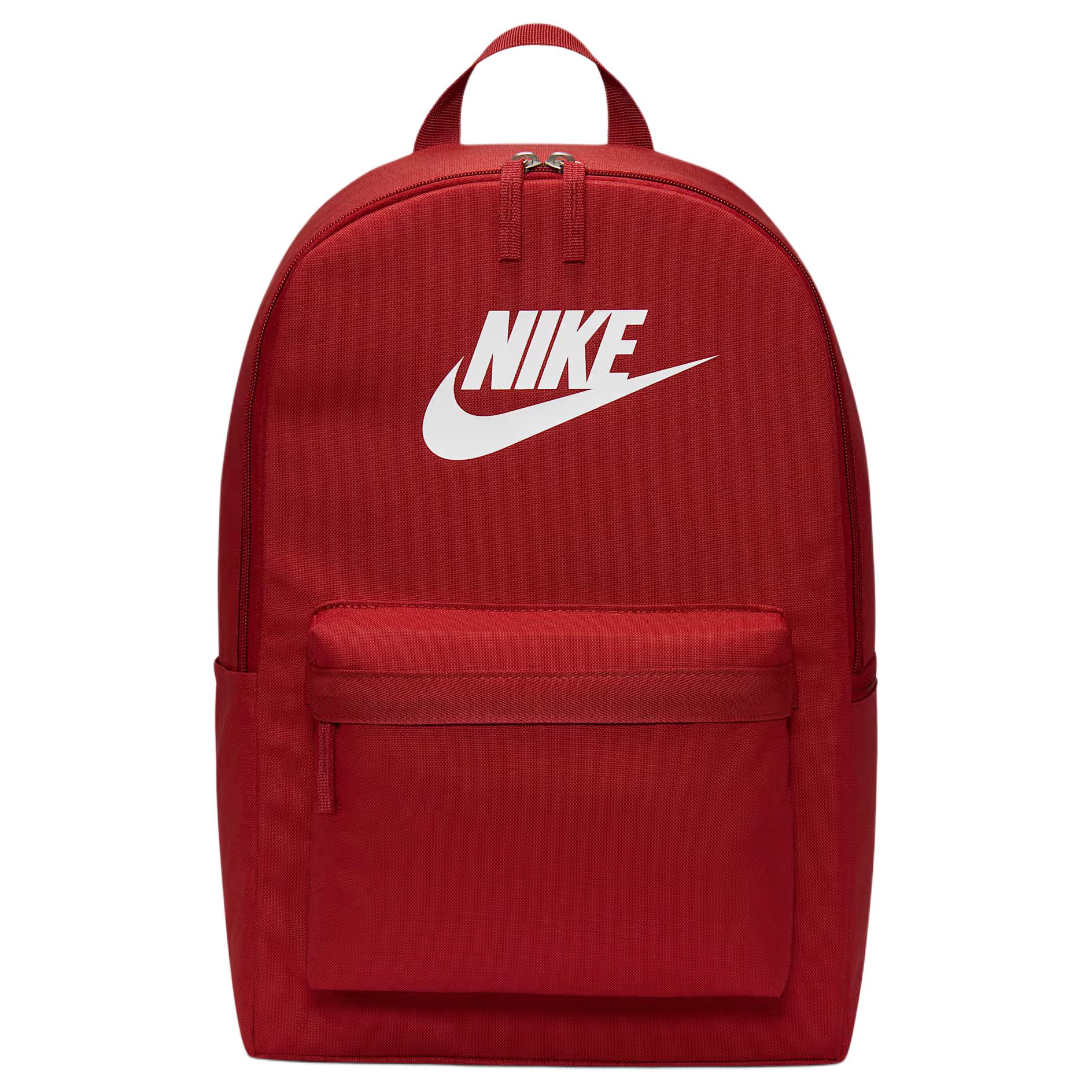 Nike Heritage 21L Brand Print Fabric Backpack Unisex Backpack Red DC4244-613 Red