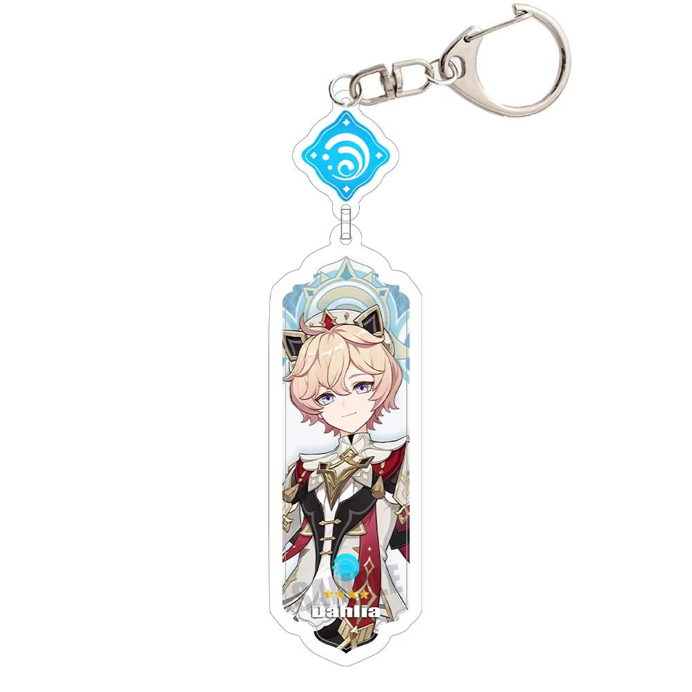 Portachiavi Anime Linnea Flins Durin Mualani Furina Arlecchino Accessori Portachiavi Genshin Impact Ciondolo Carino per Borsa Portachiavi Regalo