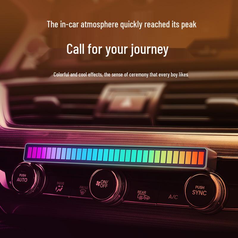 Voice-Controlled RGB Ambient Light: Sound-Activated Music Rhythm for Desktop or Car with APP Control, Esports Ornament