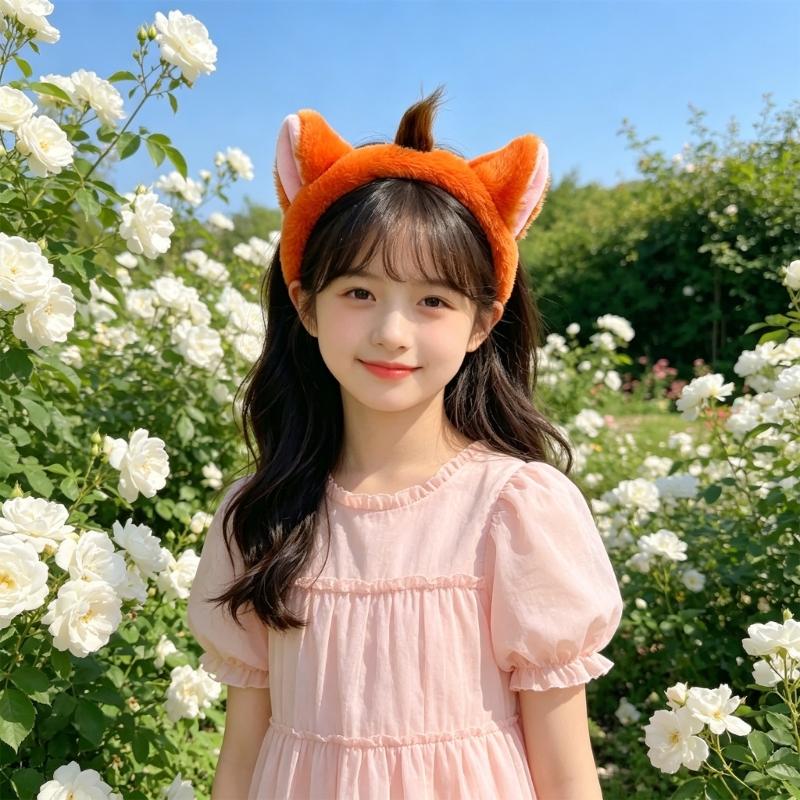 Lovely Plush Donkey Horse Ear Hairband Elastic Headpiece For Cosplay Party and Daily Wear Pet Matching Outfit Enhancer