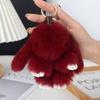 Plush Rabbit Fur Keychain: Cute Rabbit Ornament & Phone Charm