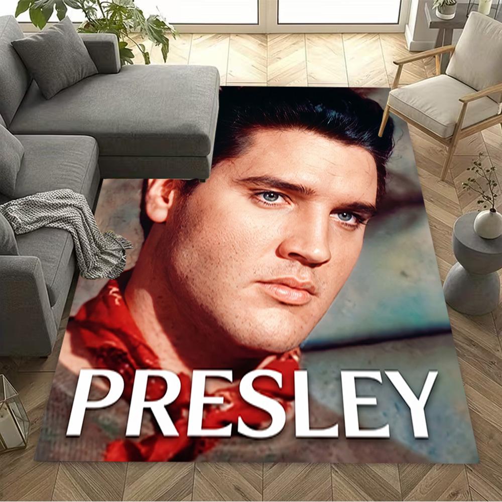 Elvis Presley Legend Area Rug Perfect for Study Room Entryway Kitchen Balcony Antislip Carpet Anime Office Decor Birthday/Christmas Gift