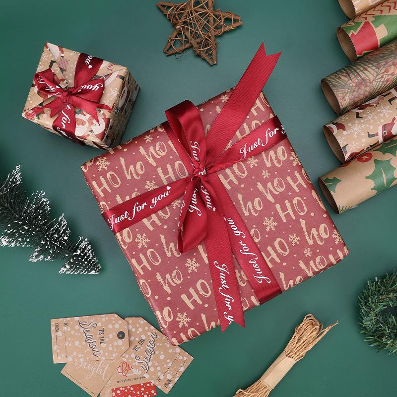 Exclusive Retro Snowflake & Star Polka Dot Christmas Gift Wrapping Paper