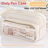 Transparent Pencil Case Large Capacity With Multi Function Design For Students And Office Use