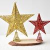 Home Navidad Glitter Iron Gold Christmas Decoration Christmas Tree Top Star Tree Ornaments
