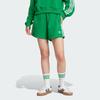 Adidas Originals 3-Stripes Mid-Rise Versatile Comfortable Casual Shorts Women Shorts Green IY2157