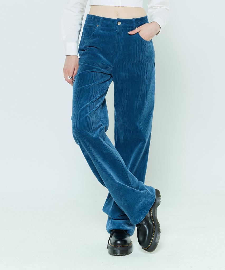 LARTIGENT L6 Corduroy Straight Pants(Blue)