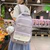 The New Schoolbag Is High-value, Fresh and Sweet Backpack, Light for Junior High School Students, and Large-capacity Backpack for Spring Outing.