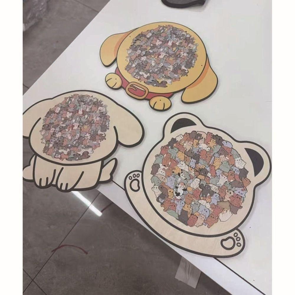 Brain Burning Animal Jigsaw Irregular Puppy Puzzle Dog Wooden Puzzle Adult Youth