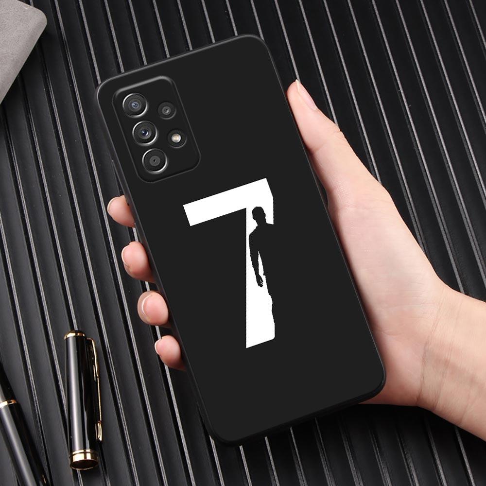 C-R-7 Dark Football Phone Case For Samsung Galaxy A57 A56 A37 A55 A36 5G A26 A54 A52 A35 A34 A25 A17 A16 A15 A07 A06 Soft Cover