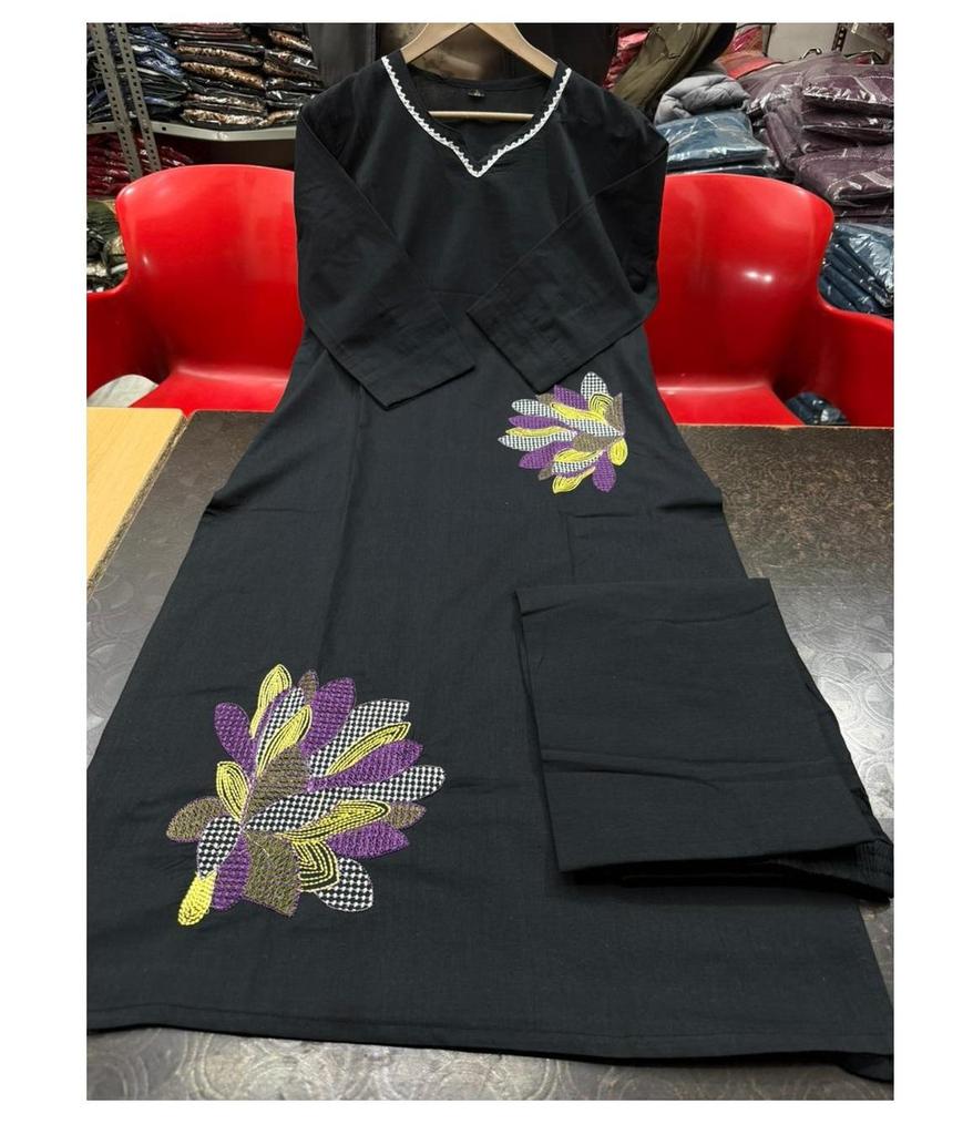 Dámský bavlněný kurti set s kalhotami od indického designéra Bollywood Party Wear Top Tunic Kurta Palazzo