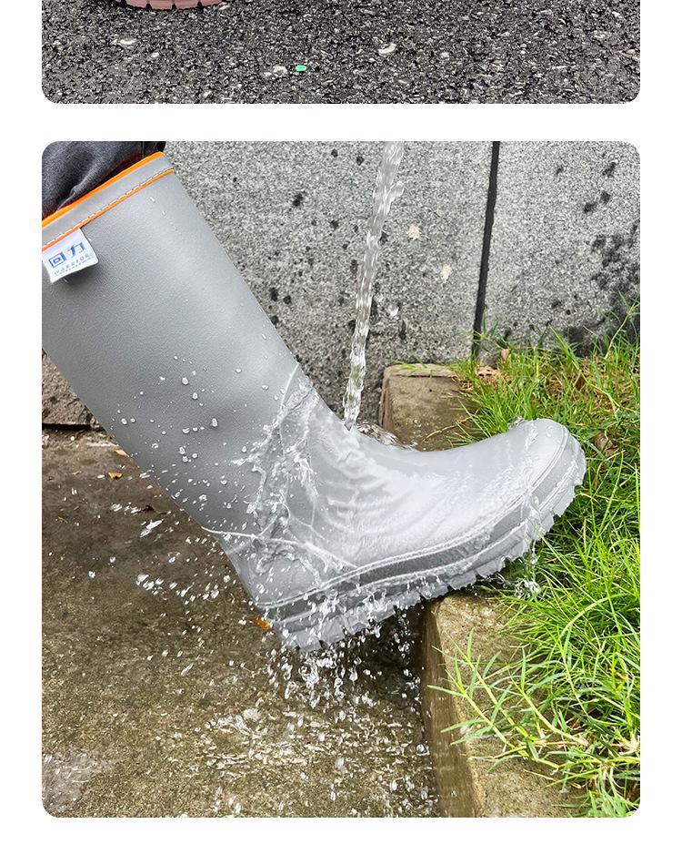 Botas de Chuva Impermeáveis Antiderrapantes de Cano Alto Warrior para Homens, para Trabalho, Pesca e Equitação